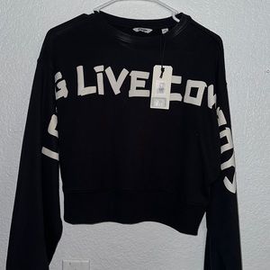 Wrangler Long live cowboys crop sweater